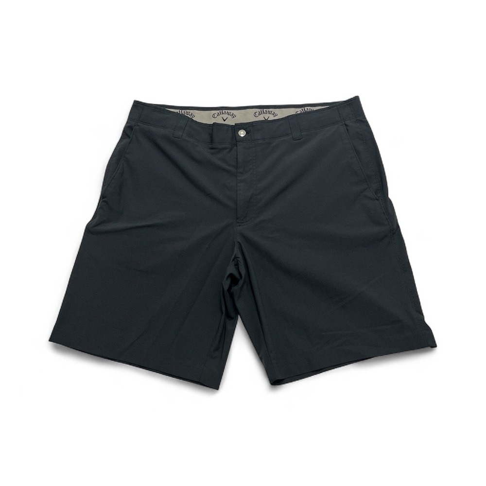 Callaway Golf Shorts Men Size 38 Black Flat Front Tech Active Casual Comfortable